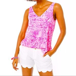 Lilly Pulitzer Buttercup Scallop Hem white Short